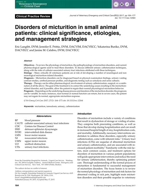 detrusor atony cat|Disorders of Micturition in Small Animals